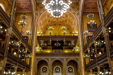 Obraz premium Great synagogue of Budapest, Hungary.