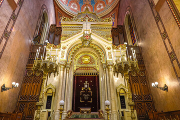 Fototapeta premium Great synagogue of Budapest, Hungary. Torah ark