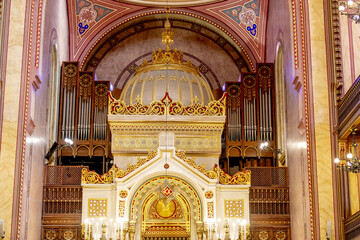 Fototapeta premium Great synagogue of Budapest, Hungary. Torah ark