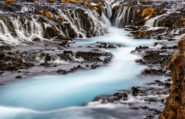 Bruarfoss Waterfall Iceland