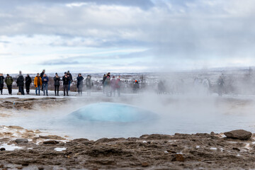 Geyser in Geysir The Golden Circle Iceland