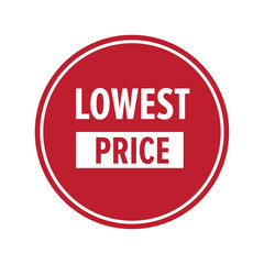 bold red circular badge with 