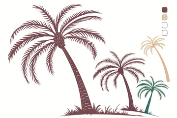 palm trees silhouettes