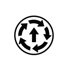 Fototapeta premium Continuous Improvement Cycle Icon for Business Growth and Workflow Optimization