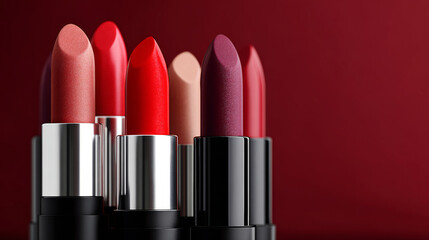 Multiple lipsticks of different colors