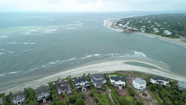 Isle of Palms South Carolina aerial drone shot