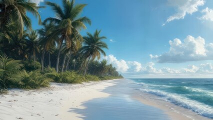 Tropical beach panorama