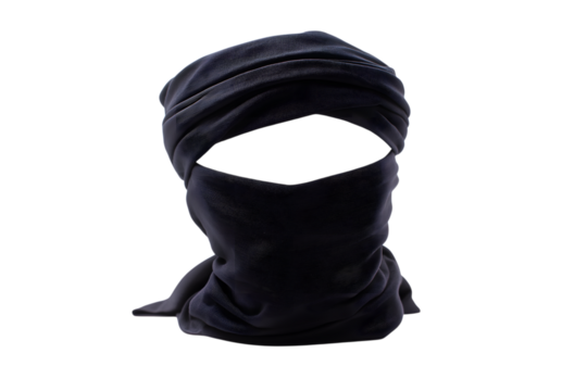 black headscarf  isolated on white background