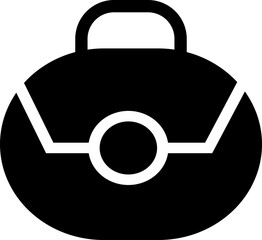 Black handbag icon purse and bag vector in flat style, minimalist fashion accessory modern silhouette symbols pack, elegant women bags synonym design