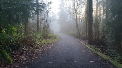 Naklejka premium morning in the forest