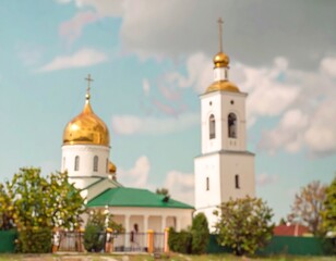 Fototapeta premium Out-of-focus church building