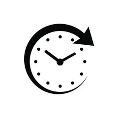 Clock with circular arrow indicating time passing or deadline