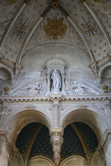 Obraz premium Chantilly castle, Conde museum, Chantilly, Oise, France Chapelle des Coeurs des Conde.