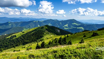 Expansive mountain vista