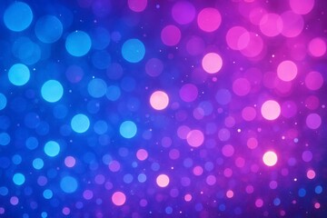 Abstract background of glowing blue and pink bokeh lights creating a vibrant and magical atmosphere