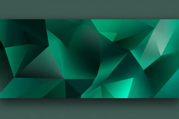 Abstract green geometric shapes background design modern art polygonal illustration