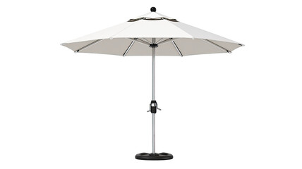 White patio umbrella, isolated, outdoor shade, summer, advertising