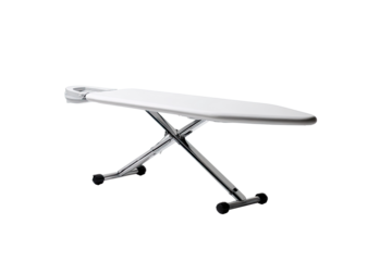 A white ironing board with a cross-shaped support structure