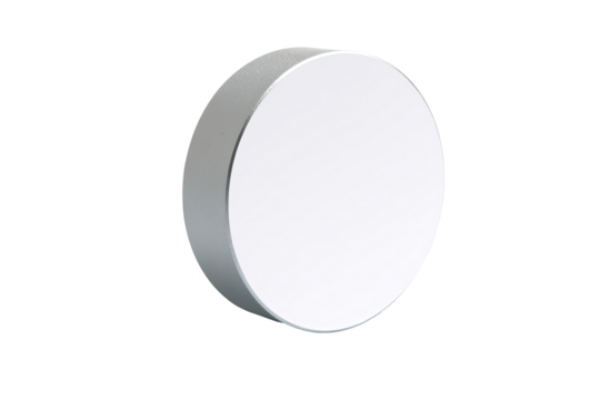 White round ceiling light fixture, modern design,  isolated background, interior design