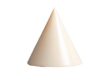 Cream cone shape, studio shot, isolated, geometry, design