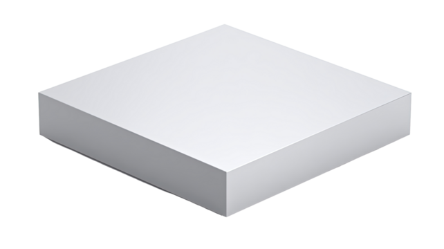 White cube 3D model, isolated, studio, background, mockup
