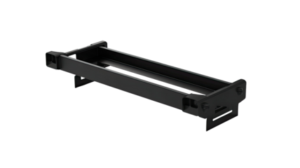 Dark gray rectangular container with channels, likely for adhesive or sealant.  Features  a base and two parallel,  narrower channels