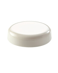 White round cosmetic jar lid, studio shot, packaging
