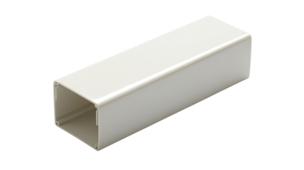Square Cable Duct, White, Studio Shot,  Clean Background, Electrical Installation