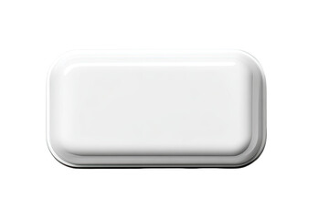 Empty white rectangular food tray