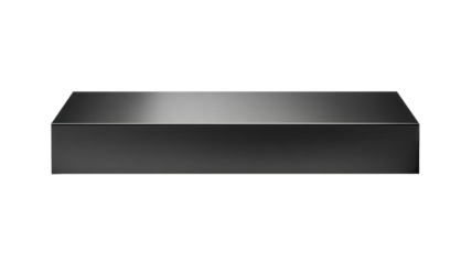Dark gray rectangular box, smooth surface, simple design