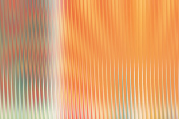 Abstract wavy lines pattern in vibrant orange and green tones