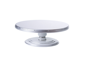 White cake stand with a pedestal base