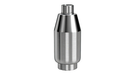 Stainless steel industrial component, isolated, studio shot, clean background, manufacturing