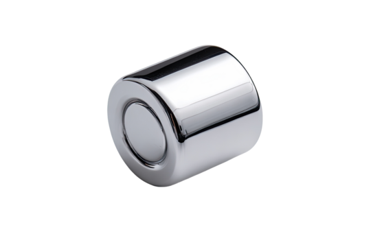 Polished chrome cylindrical knob
