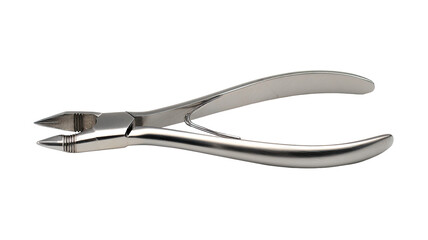 Fototapeta premium Stainless steel dental pliers, isolated, black background, medical tool