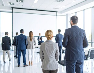 Businesspeople at a presentation