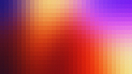 Abstract Grainy Pixelated Gradient Background with Vibrant Aurora Borealis and Retro Noise Texture