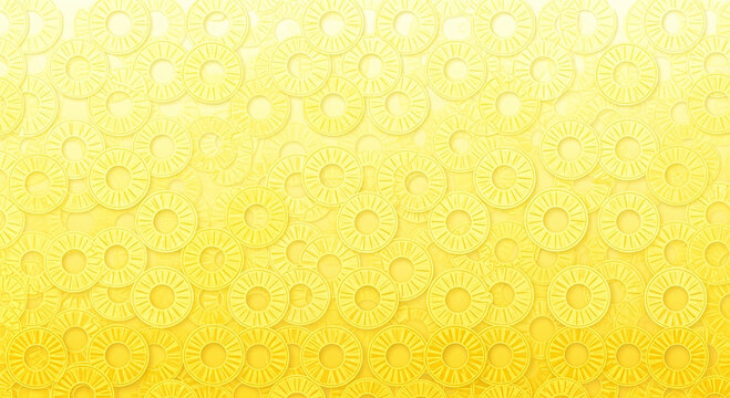 Yellow pineapple ring pattern with gradient background
