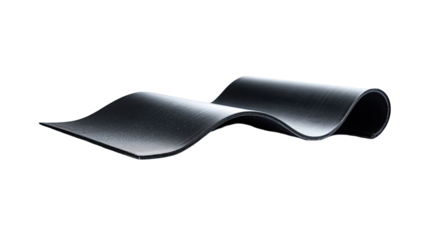 Curved, metallic sheet, abstract design