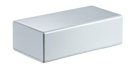 White rectangular box, studio shot, clean background, packaging mockup