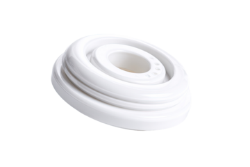 White plastic part, studio shot, isolated, clean background, industrial component