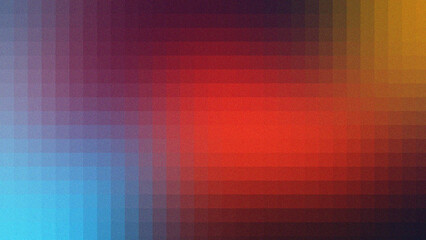 Abstract Grainy Pixelated Gradient Background with Vibrant Aurora Borealis and Retro Noise Texture