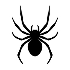 Spider silhouette vector illustration for halloween decoration creepy crawly arachnid design spooky