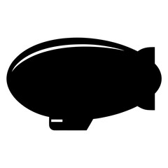 Discover the vintage airship blimp zeppelin vector illustration in black silhouette design element