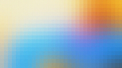 Fototapeta premium Abstract Grainy Pixelated Gradient Background with Vibrant Aurora Borealis and Retro Noise Texture