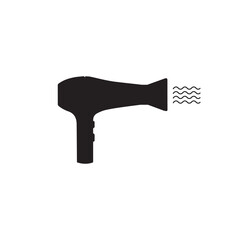Black hair dryer silhouette
