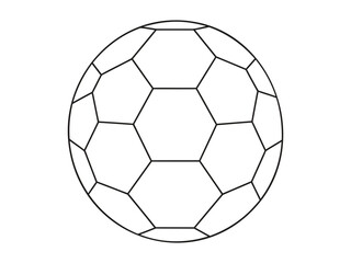 Fototapeta premium Abstract geometric soccer ball pattern outline illustration