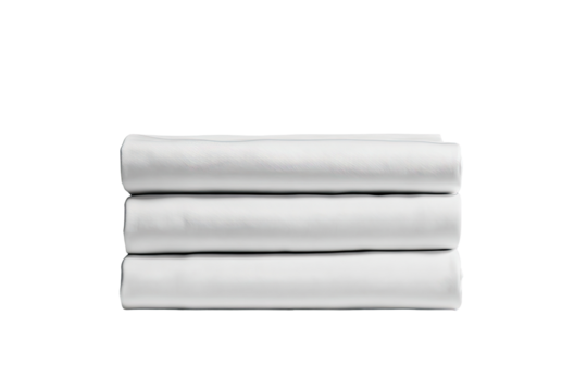 Stacked white linens