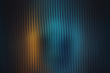 Dark abstract background with ribbed texture and blueorange glow