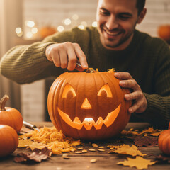 halloween pumpkin with a pumpkin